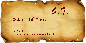 Ocker Tímea névjegykártya