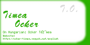 timea ocker business card